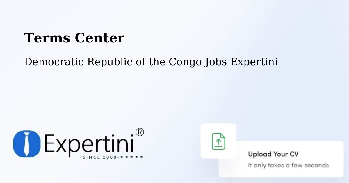 Terms of Service – Mbandaka - Democratic Republic of the Congo Jobs Expertini